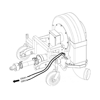 Blæser til Husqvarna P 520D og P 525D - Tegning